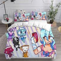 Dandy's World Patalynės komplektas Žaidimas 3D spausdintas antklodės užvalkalų komplektas su pagalvių užvalkalais Berniukui Mergaitei Paaugliams Vaikams Gimtadienio Dovana Minkšti patalynės skalbiniai Eusingle2pcs135x200