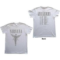 100% medvilnės UNISEX MARŠKINĖLIAI VYRIŠKI MOTERIŠKI Nirvana In Utero Tour Oficialus Marškinėlis M pilka