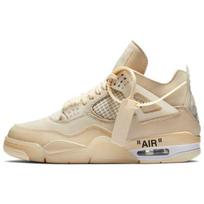 Off-White x Air Jordan 4 Retro SP Sail Moteriški sportbačiai Rudo muslino juodos spalvos CV9388-100 36