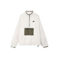 Nike Siuvinėtas logotipas Stovintis apykaklė Pusiau užsegamas Fleece megztinis Vyriškas Megztinis Sail-White DQ4881-133 XL