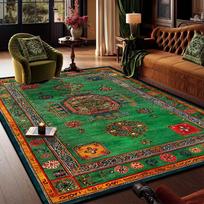Retro Bohemiškas Persiškas Žalias Kilimas Svetainei Patogus Minkštas Neslystantis Miegamojo Kilimas Klasikinis Įėjimo Durų Kilimėlis Plaunamas 60*90cm