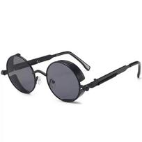 Klasikiniai gotikiniai „Steampunk“ akiniai nuo saulės Prabangūs prekės ženklo dizaineriai vyriški ir moteriški retro apvalūs akiniai nuo saulės UV400 Glasses