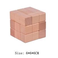 Medinis Kong Ming Lock Lu Ban Lock IQ galvosūkis Inteligencia Rompecabezas 3D De Madera Montessori mokomieji žaislai