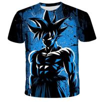 3-14 m. Vaikų Goku Vegeta marškinėliai Berniukų Dragon Ball Z marškinėliai Laisvi marškinėliai Anime marškinėliai Animaciniai viršutiniai drabužiai Vaikų vasariniai berniukų marškinėliai trumpomis rankovėmis 140cm