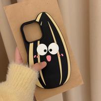 Juokingas Animacinis 3D Melionų Sėklų Telefono Dėklas iPhone 16 15 Pro Max 14 13 12 Pro Max Apsaugantis nuo Kritimo Minkštas Silikoninis Dėklas iPhone 12 Pro Max
