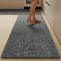 Austas neslystantis plaunamas virtuvės grindų kilimėlis - sugeriantis, purvui atsparus kilimėlis įėjimui 45x70CM tamsiai pilka spalva