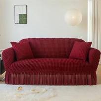 Tampri Seersucker sofos užvalkalas, pralaidus orui ir apsaugantis nuo dulkių; Tinka L formos trijų vietų kušetėi. Cushion Cover 45*45