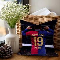 FootBALLSTAR-L-lamine Y-yamal Pillow Covers Cartoon Sofa Decorative Home Double-sided Printing Short Plush Cute Cushion Cover 16x16Inch