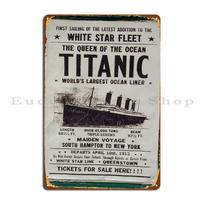 Titanic Ticket Poster Metal Signs Iron Party Painting Custom Cinema Tin Sign Poster 20x30cm（7.8x11.8inch）