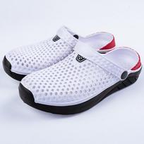 Unisex Fashion Beach klumpės storapadės šlepetės, vandeniui atsparios neslystančios basutės, šlepetės moterims, vyrams 39 balta