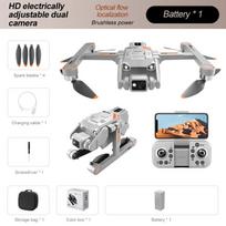 Naujas RG700PRO GPS dronas 8K Profesionalus ESC HD Dviguba kamera 5G Wifi Kliūčių vengimas Šepečiams neturintis variklis Sulankstomas keturcopteris RC Atstumas 2KM 1 Battery pilka