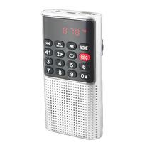 Mini nešiojamas FM radijas belaidis garsiakalbis MP3 muzikos grotuvas su įrašymo palaikymu laisvų rankų įranga TF kortelė USB ausinių atkūrimas raudona