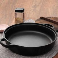Didelio našumo ketaus keptuvė, nelipni, tinkama indukcinėms ir dujinėms viryklėms, tinkama tradiciniam naudojimui. 22cm Bare Pan
