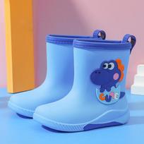 Kids' Waterproof Fleece-Lined Detachable Mid-Calf Rain Boots for Boys & Girls 17cm Insole fits 26-27