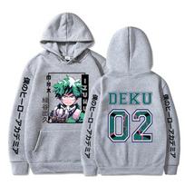 Anime My Hero Academy Midoriya Izuku DEKU vyriškas/moteriškas džemperis ilgomis rankovėmis laisvas, laisvas megztinis Unisex Street Topas S pilka spalva
