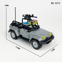 X001 X010 X012 X013 Jeep visureigis policijos automobilio pikapas Automobilio modelis Mažos granulės statybiniai blokai Žaislinis automobilis