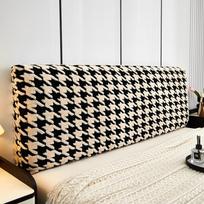 Houndstooth galvūgalio užvalkalas Full Queen King Patogus lovos galvos užvalkalas, skirtas King Size Plaunamas nuo nešvarumų galvūgalio apsauga Plaunamas miegamasis L120cm X H50-60cm