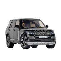 1/32 Land Rover Range Rover Sport Žaislinis Automobilis SUV Miniatiūrinis Modelis JKM Diecast Lydinys Atgal Traukiamas Garsas Šviesa Kolekcija Dovana Kalėdoms juoda