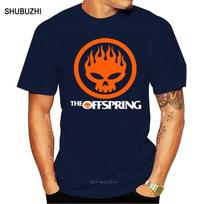 Naujas The Offspring Kaukolės Logotipas Roko Grupė Vyriški Juodi Marškinėliai Dydis S iki 3XL Vasaros Stilius Vyriški Marškinėliai S