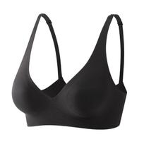 Seksualios besiūlės liemenėlės be vielos liemenėlės Minkšti intymūs moteriški apatiniai moteriški intymūs moteriški apatiniai apatiniai ir miegmaišiai L juoda