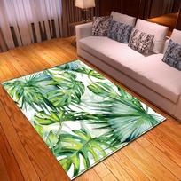 3D Svetainės Kilimas Palmių Lapų Kilimai Miegamajam Minkštas Neslystantis Durų Kilimėlis Lietaus Miško Stiliaus Namų Dekoras Svetainės Kilimas Kilimas 40x120cm