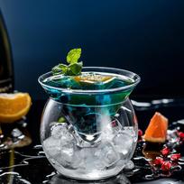 Karštas Unikalus Kokteilių Stiklų Rinkinys Restoranas Viešbutis Molekulinis Gurmaniškas Indas Stiklo Dirbiniai Padalintas Kūgis Apvalus Rutulys Martini Kokteilių Taurė Cocktail Glass Set 150ml And 450ml