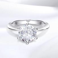 925 Sterling Silver 1-3CT Moissanite reguliuojamas žiedas moterims papuošalai 1.0CT