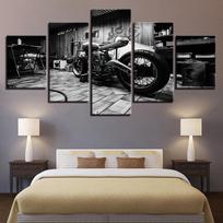 Sienų menas drobės tapyba 5 dalys mados motociklo tapybos plakatas mados svetainės dekoras modulinis be rėmo 20x35cm*2  20x45cm*2  20x55cm*1