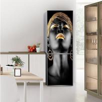 Galvos mergaitės tapetai šaldytuvui aštuonkojis kaukolė lipnus vinilo lipdukas virtuvės šaldytuvo dekoravimas lipdukas sieninė spinta 40x120cm(1 pcs)
