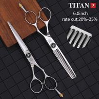 TITAN profesionalių kirpyklų žirklių rinkinys plaukų kirpimas kirpėjas kirpimas plonas 6,0 colio 6.0inch