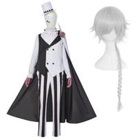 Bungo benamiai šunys 4 sezonas Nikolajus Gogolis Cosplay kostiumas apsiaustas Anime uniforma Helovino drabužiai XS-(Costume+Wig)