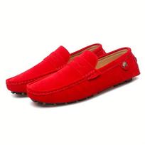 Vyriški Mokasinai Penny Loafer Batai, Vairavimo Batai, Patogūs Neslystantys Įslystami Dirbtinio Suede Batai, Vyriška Avalynė, Pavasaris Ir Vasara 39 raudona