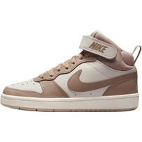Nike Court Borough Mid 2 GS Šviesiai dramblio kaulo spalvos vaikiški sportbačiai Ruda Burė Kanapės CD7782-125 36.5