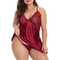 GMXIA Erotic Underwear, Elastic Satin, Sexy Plaque-sized Halter Dress, and Erotic Nightgown Pajama XL žalia