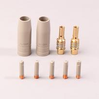 9 vnt. 0,8/1,0/1,2 mm MIG degiklio dujų antgalio laikiklis, apsauginės dalys 15AK suvirinimo degiklis, dengtas apsauginis antgalis 0.8MM