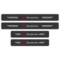 4 vnt. anglies pluošto automobilio durų slenksčių apsauga 3D lipdukas Automobilio priedai, skirti Mercedes Benz AMG W205 W204 W203 W211 W212 W213 W201 W210 W124 benz