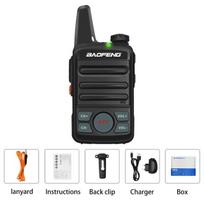 2 vnt. BF-T99 Mini Vaikų Raciacijos Patobulintas BF-T1 UHF Mėgėjiškas Radijas Bft1 HF Siųstuvas-imtuvas Bf T1 Woki Toki Mėgėjiška Radijo Stotis 1pc-UK Plug juoda