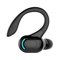 Triukšmą slopinančios sportinės belaidės verslo ausinės, vandeniui atsparios pakabinamos vienos ausinės ausinės Bluetooth 5.2 ausinės juoda