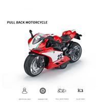1/12 Ducati Diecast motociklo modelio žaislas, atsukamas žaislas su garsu ir šviesa vaikams, mažiems berniukams, mergaitėms, dovanų kolekcija 1/12-15x8x7.5cm purpurinė