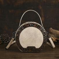 Johnature Apvali Retro Moteriška Odinė Rankinė Rankomis Reljefinė Universali Peties Crossbody Rankinė smėlis