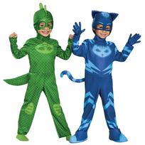 Vaikiški mėlyni raudoni žali kombinezonai pižamos cosplay kostiumas su kauke naktinis herojus gimtadienio vakarėlio suknelių rinkiniai kalėdiniai kostiumai XS raudona