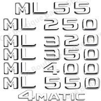 ABS Automobilio Bagažinės Raidės Emblema Ženklelis Lipdukai Mercedes Benz ML Klasė ML320 ML350 ML400 ML450 ML55 W164 W166 4MATIC ML 320 sidabras