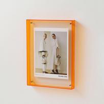Akrilinis Spalvingas Kvadratinis Nuotraukų Rėmelis Skaidrus Nuotraukų Rėmelis Papuošalai Namų Dekoravimas 11x14cm oranžinė