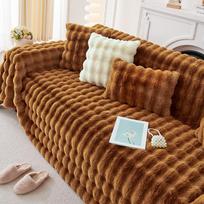 Pliušinis neslystantis sofos užvalkalas, pilnai dengiantis, sutirštintas žiemai, universalus visais sezonais 30x50cm Lumbar Pillow Cover