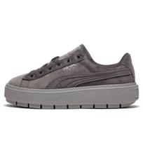 Puma Platform Trace V Audinys Oda Patogūs Stilingi Patvarūs Lengvi Žemi Sportbačiai Moteriški sportbačiai Pilki 372613-03 40