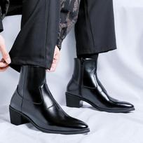 Prekės ženklo vyriški batai Mada Chelsea batai Prabangūs odiniai Botas Juodi Klasikiniai Verslo Suknelės Batai Kasdieniai Aulinukai vyrams Botas 38 juoda