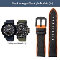 Nailono ir gumos dugnas Laikrodžio apyrankė Casio PROTREK serijai PRG-600YB PRG-650 PRW-6600 Drobės ir silikono Laikrodžio apyrankė Sportinė juosta 24mm 24mm