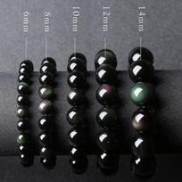 Natūralios vaivorykštės akių obsidiano apyrankės ledo obsidiano aukso obsidiano sidabro obsidiano krištolinės apyrankės papuošalai 8mm