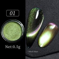 Nail Art Chameleono Katės Akies Pudra, Magiška Lazerinė Poliarizuota Chameleono Katės Akies Magnetinė Pudra, Stipri Magnetinė Pudra