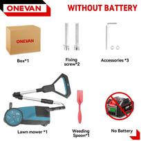 ONEVAN 5000W bešepetėlinis elektrinis vejapjovė 48000RPM belaidis žoliapjovė 3 aukščio reguliavimo sodo pjovimo įrankis 21V 18V baterijai Without Battery